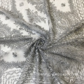 Gray Shine Sequin Flower Embroidery Fabrics